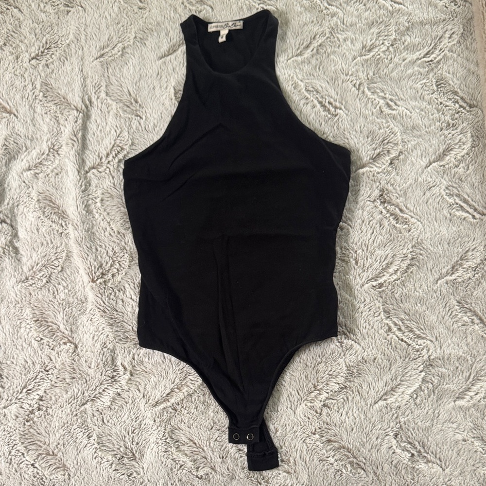 Express Women's Sleek Black Bodysuit